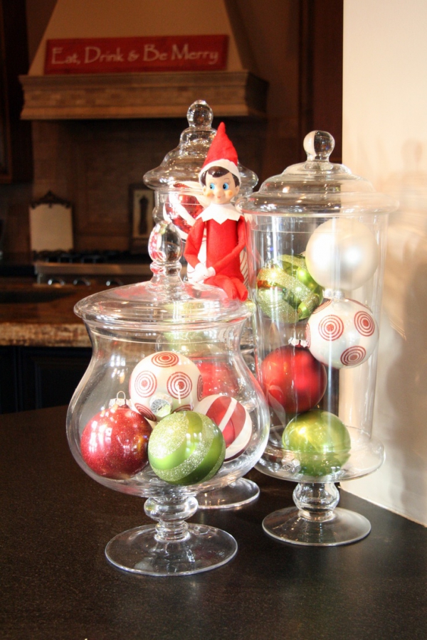 decorating with christmas glass jars posted in christmas decoration by ...