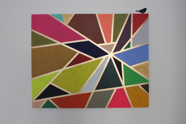 DIY tape painting as a wall decoration DIY tape painting as a wall decoration