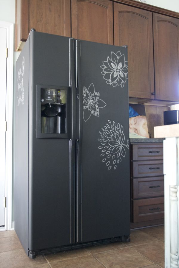 fridge decorations adorable decoration chalkboard paint refrigerator kitchen diy chalk painting projects cool