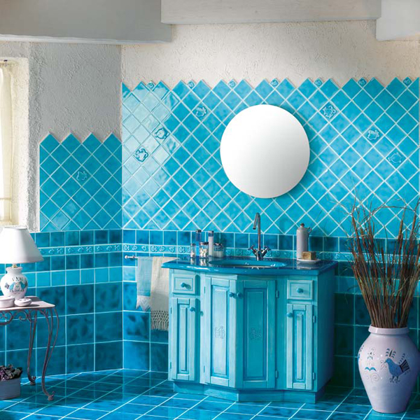 Blue Bathroom Tile Texture