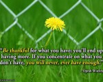 Be thankful