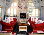 Red living room design ideas (14)