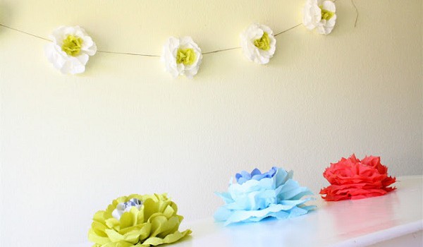 Blooming flowers on the wall Blooming flowers on the wall