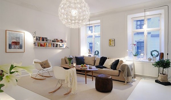 Scandinavian style in the living room