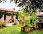 Painted interior of a retro house in France