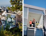 Unusual glass façade of a San Francisco home