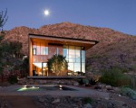 Contemporary luxury surrounded by a rocky desert landscape