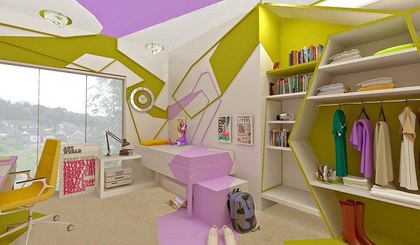 Extravagant  teenage room