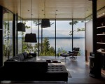 Modern architecture by the lake