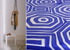 Blue and yellow decoration of a small hotel