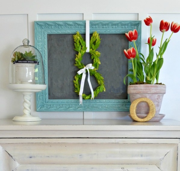 7 Ways To Decorate With A Spring Wreath (7)