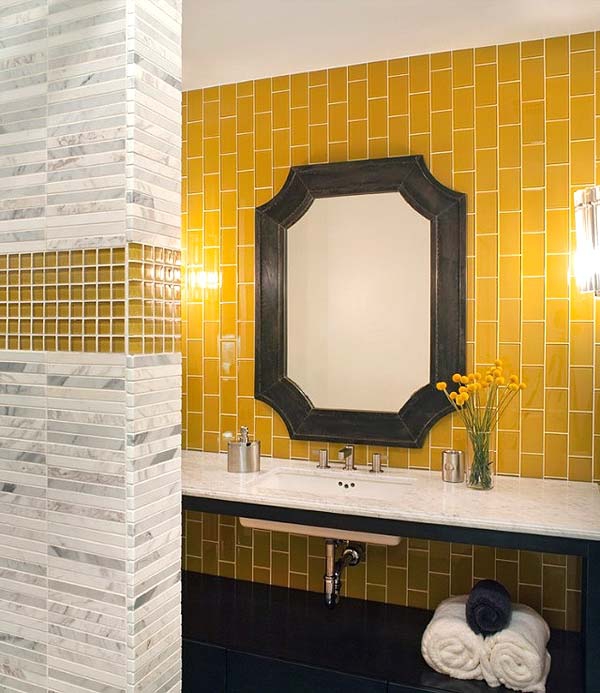 Beautiful Yellow Bathroom Designs  (16)