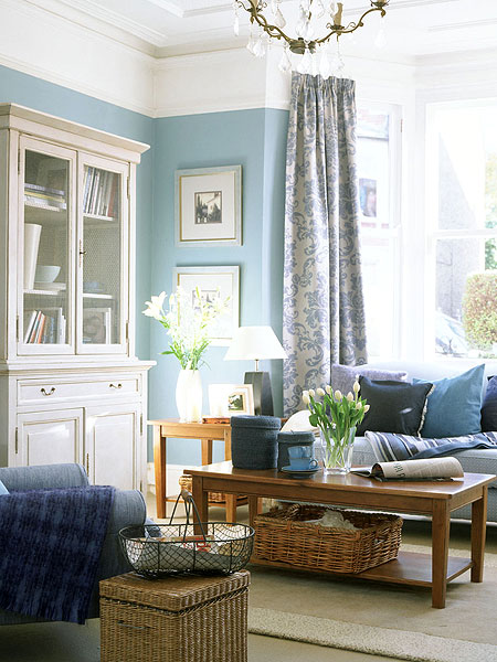 blue living room