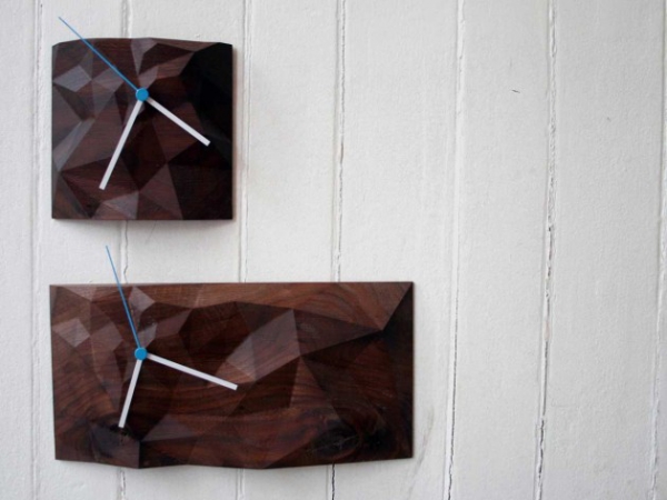 Elegant Wooden Wall Clock The Block Clock (1)