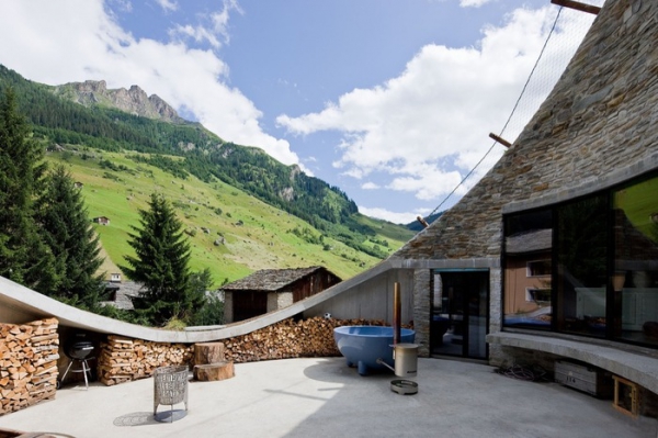 Ground breaking ideas underground mountain house Switzerland