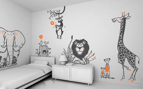 Kids Room Wall Decoration Funny Wall Stickers Adorable Home