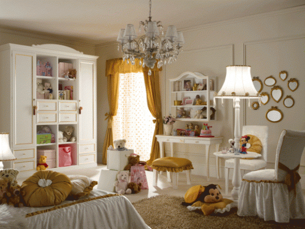 Beautiful Design Idea For Teen Girl\'S Room In Gold And White