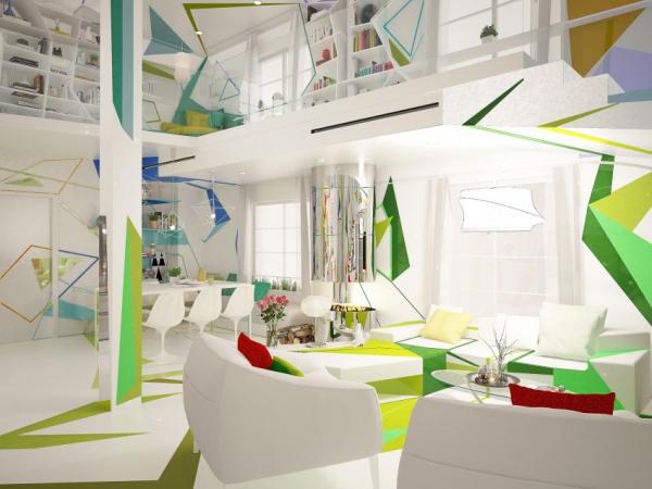 Colorful Geometrical Interior (4)