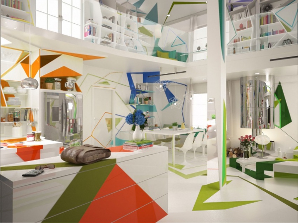 Colorful Geometrical Interior (5)