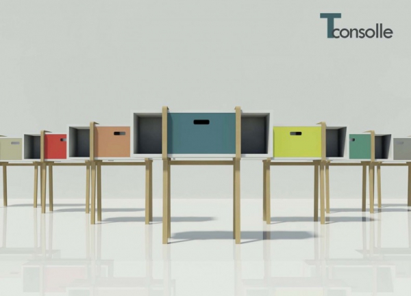 Modern Wood Console By Gloria Colleoni  (1)