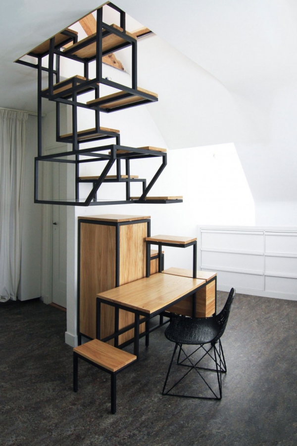 Object Eleve Industrial Explorations In Staircase Storage