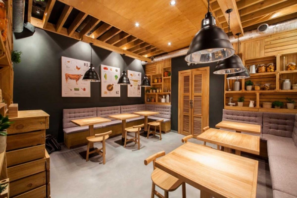 Stunningly Simple Casual Restaurant Design Kiev 