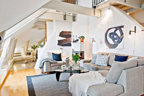 Swedish Attic Apartment Ideas (2)