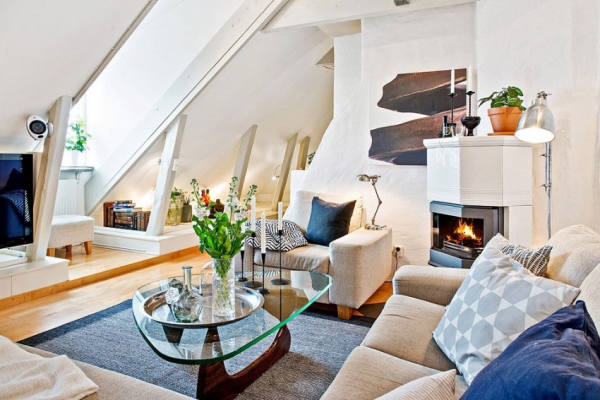 Swedish Attic Apartment Ideas (3)