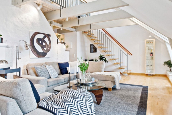 Swedish Attic Apartment Ideas (4)