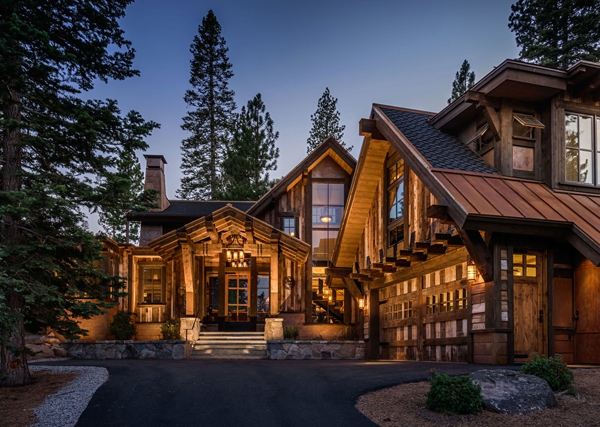 rustic wood cabin