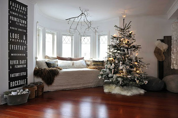 White Christmas home décor