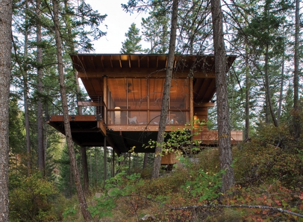 Wooden Forest Cabin In Montana Adorable Home