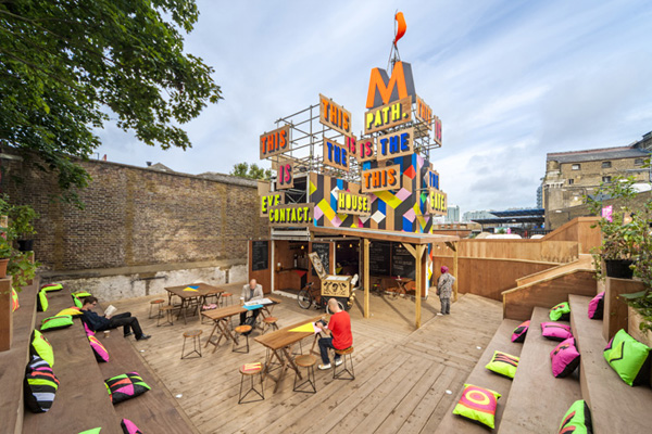 Colorful Pop-Up Cafe In London