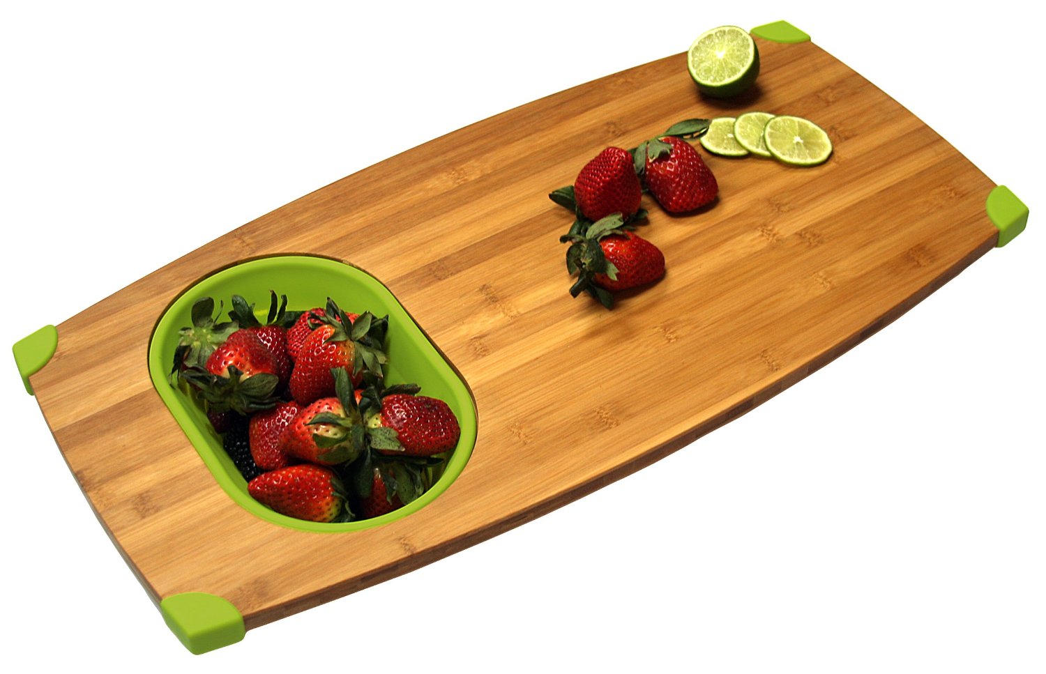 Bamboo Over Sink Cutting Board And Colander