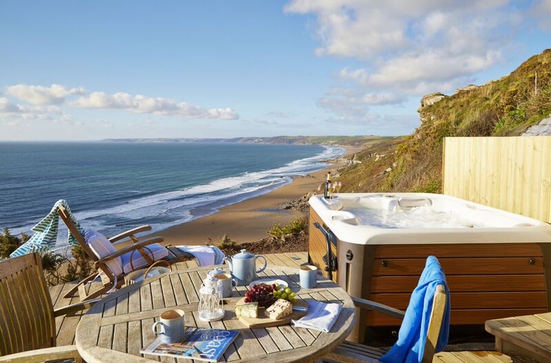 Outdoor Seating Area And Hot Tub