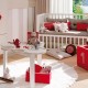 Cream And Red Kids Room