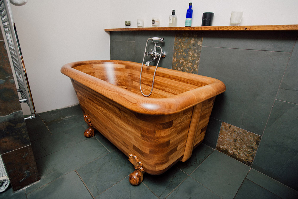 Beautiful Wooden Bathtub