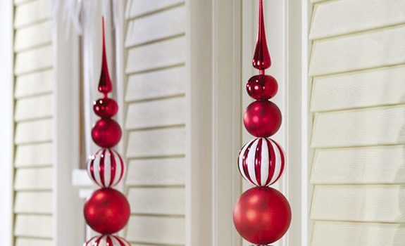 Ornamental Christmas Ball Finial Topiary Stake – Adorable Home