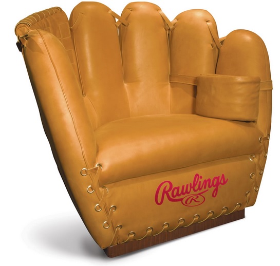 Authentic baseball glove chair, play ball!
