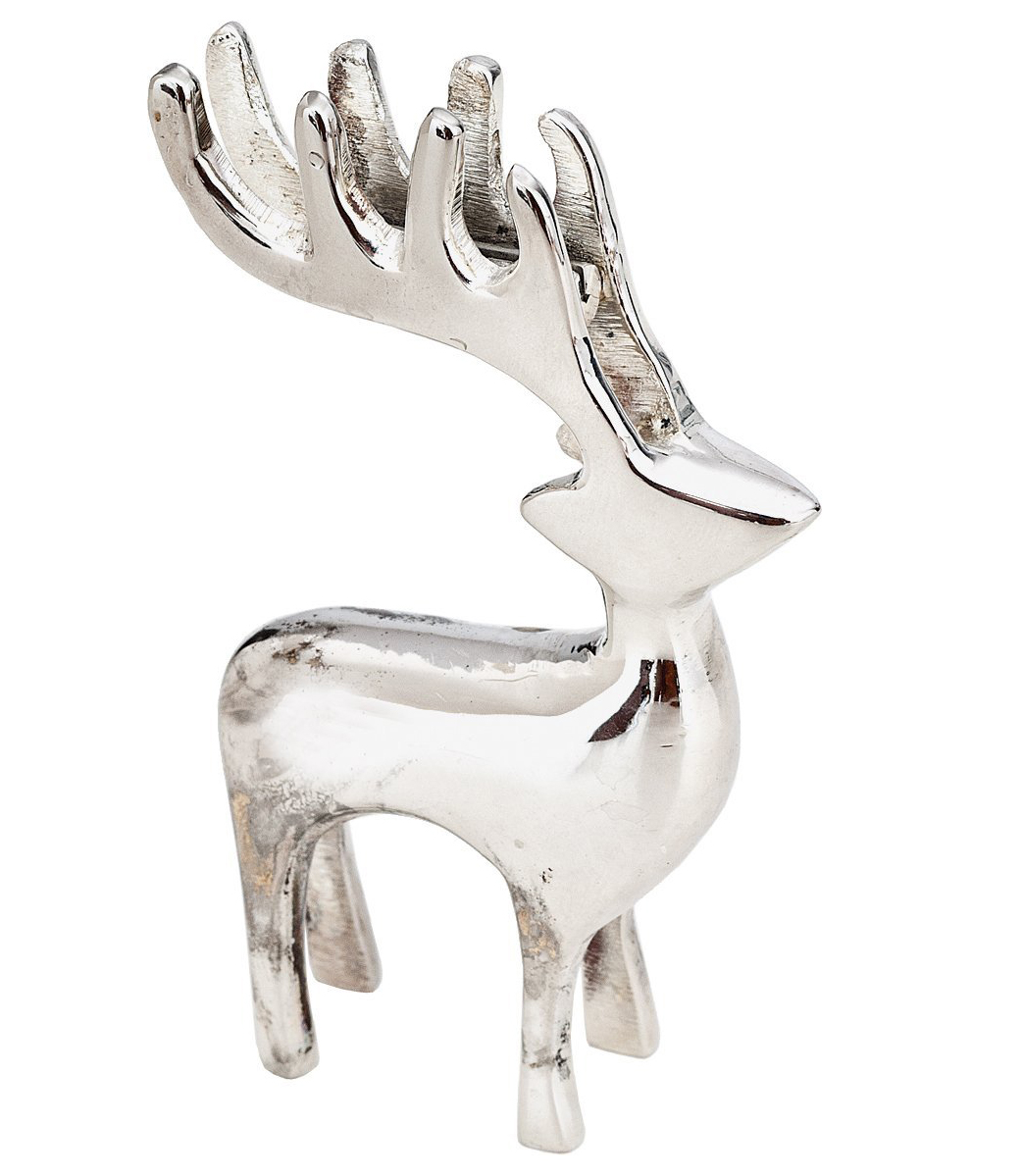 Reindeer Place Card Holder - silver color