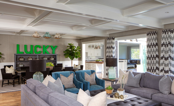 Eclectic Open Plan Living Room Design