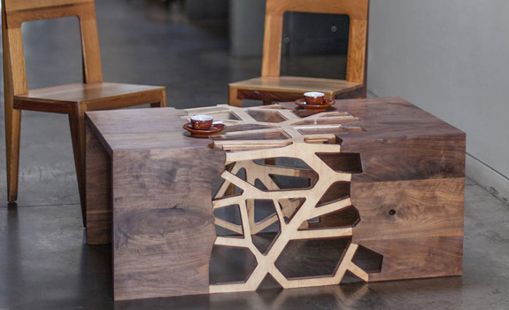 Gradient Matter Wooden Table
