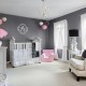 Adorable Grey And Pink Baby Room Design