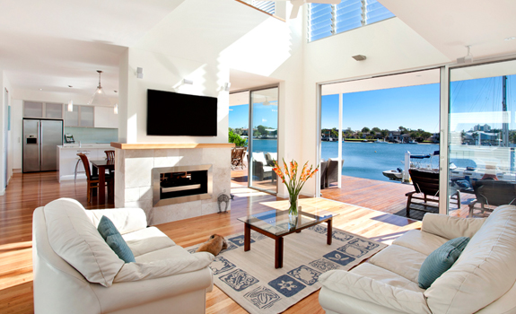 Living Room In A Beach House