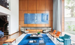 Contemporary Spaces Etched In A Blue Color Palette