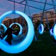 Glowing Ring-Shaped Swings