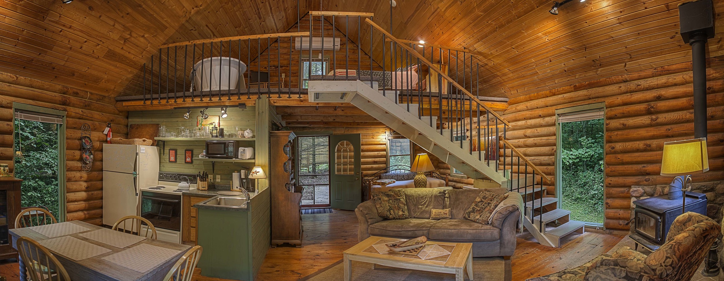 Inside the Log Cabin by Candlewood Cabins