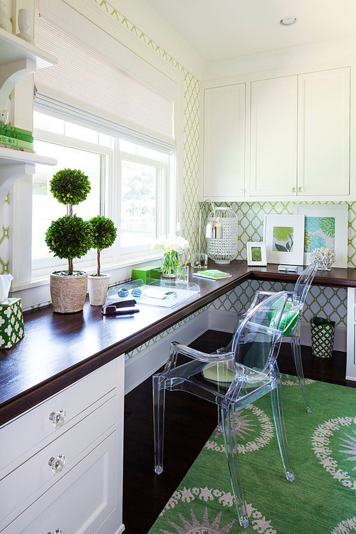 Transitional Home Office By Martha O’hara Interiors