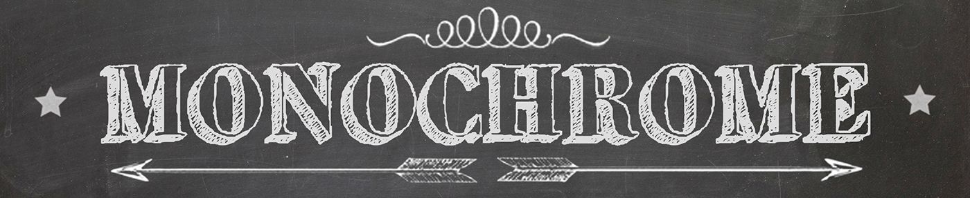 Monochrome Chalkboard Label