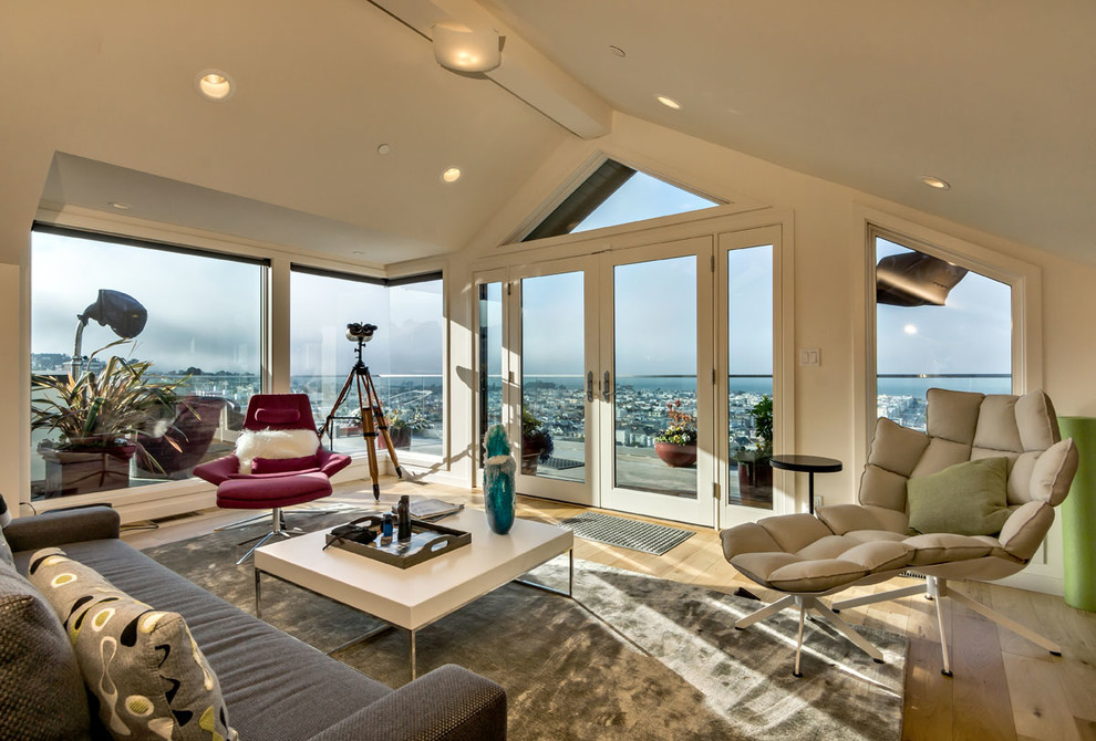 elegant attic living room